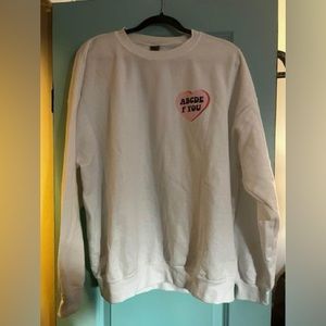 Cute Valentine’s Day collection crewneck sweater - ABCDE F U - custom made